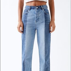 PacSun Two Panel High Waisted Straight Leg Jeans